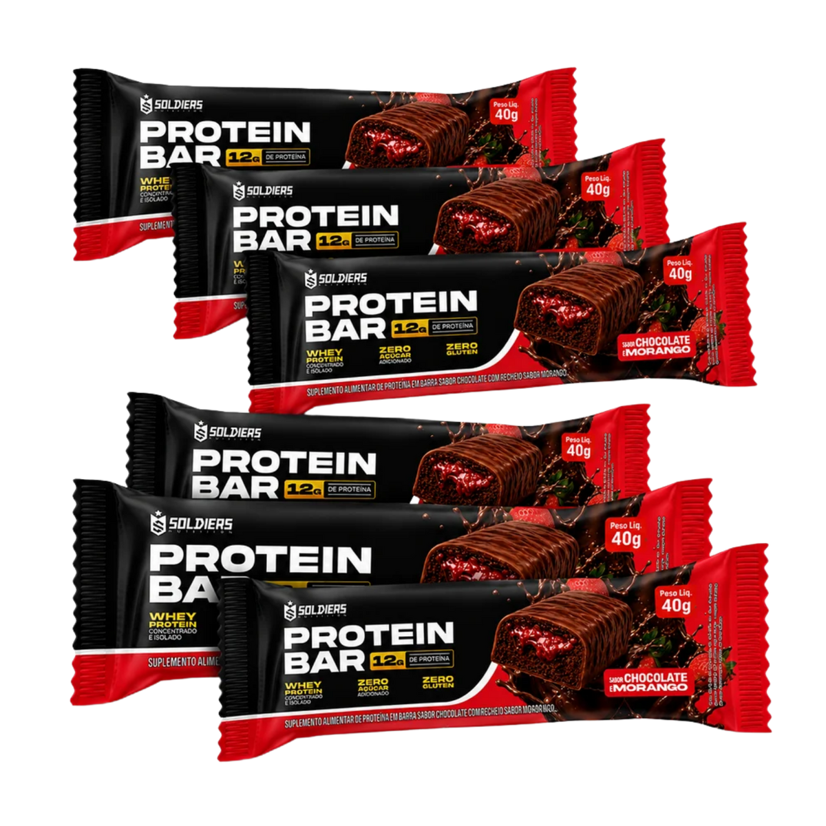 Barra de Proteína Protein Bar 40g - Kit c/06un
