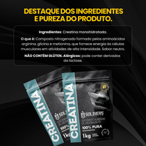 Creatina Monohidratada 100% Pura - 1Kg