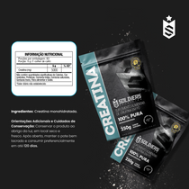 Creatina Monohidratada 250g - 100% Pura Importada - Soldiers Nutrition
