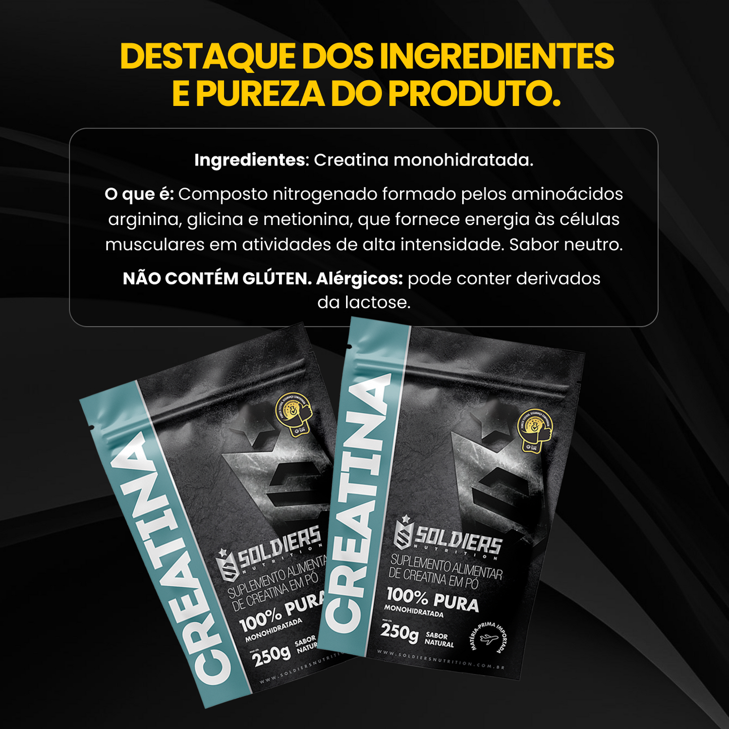 Creatina Monohidratada 100% Pura - 250g