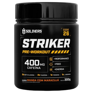 Pré-Treino Striker Cafeína 400mg - 300g