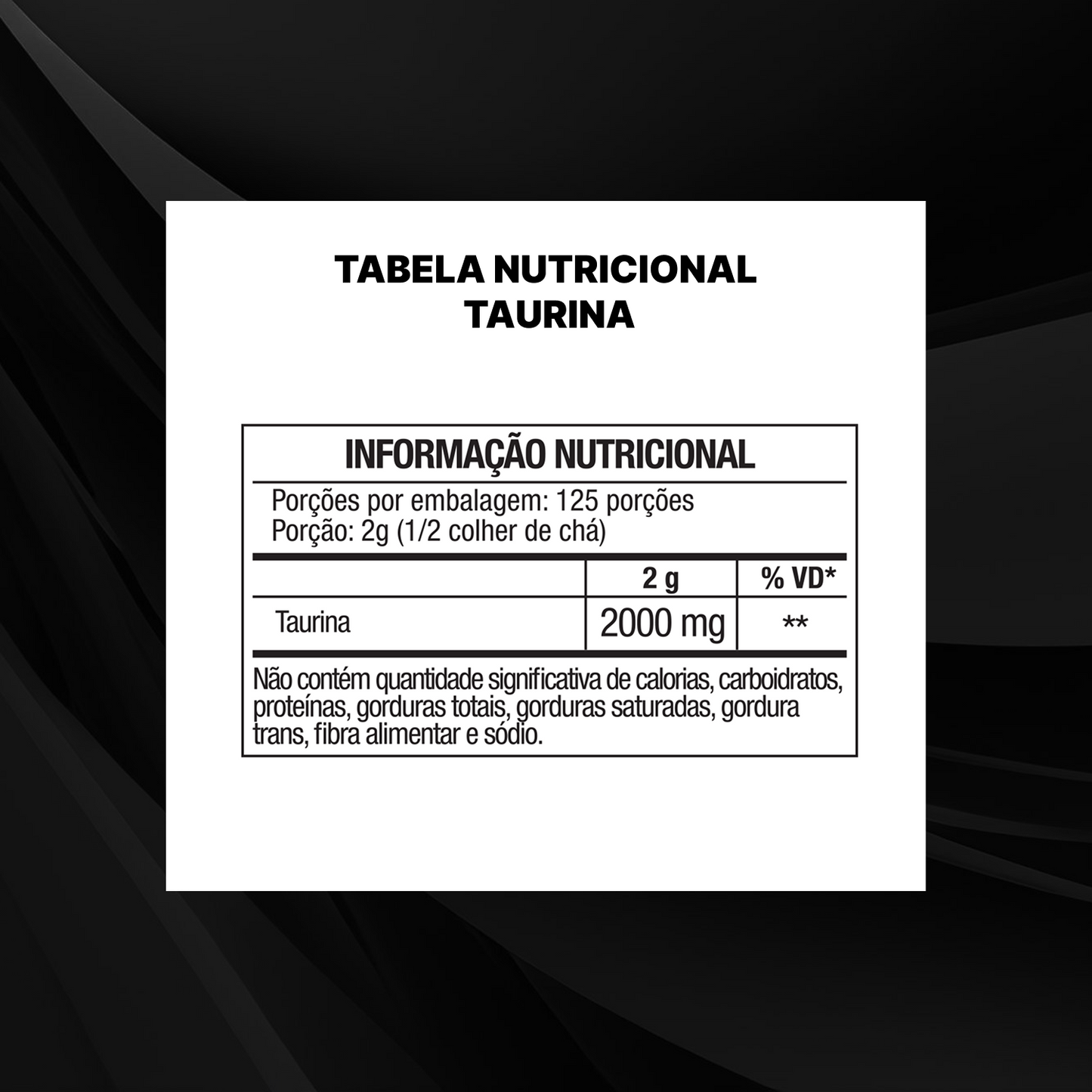 Taurina 100% Pura