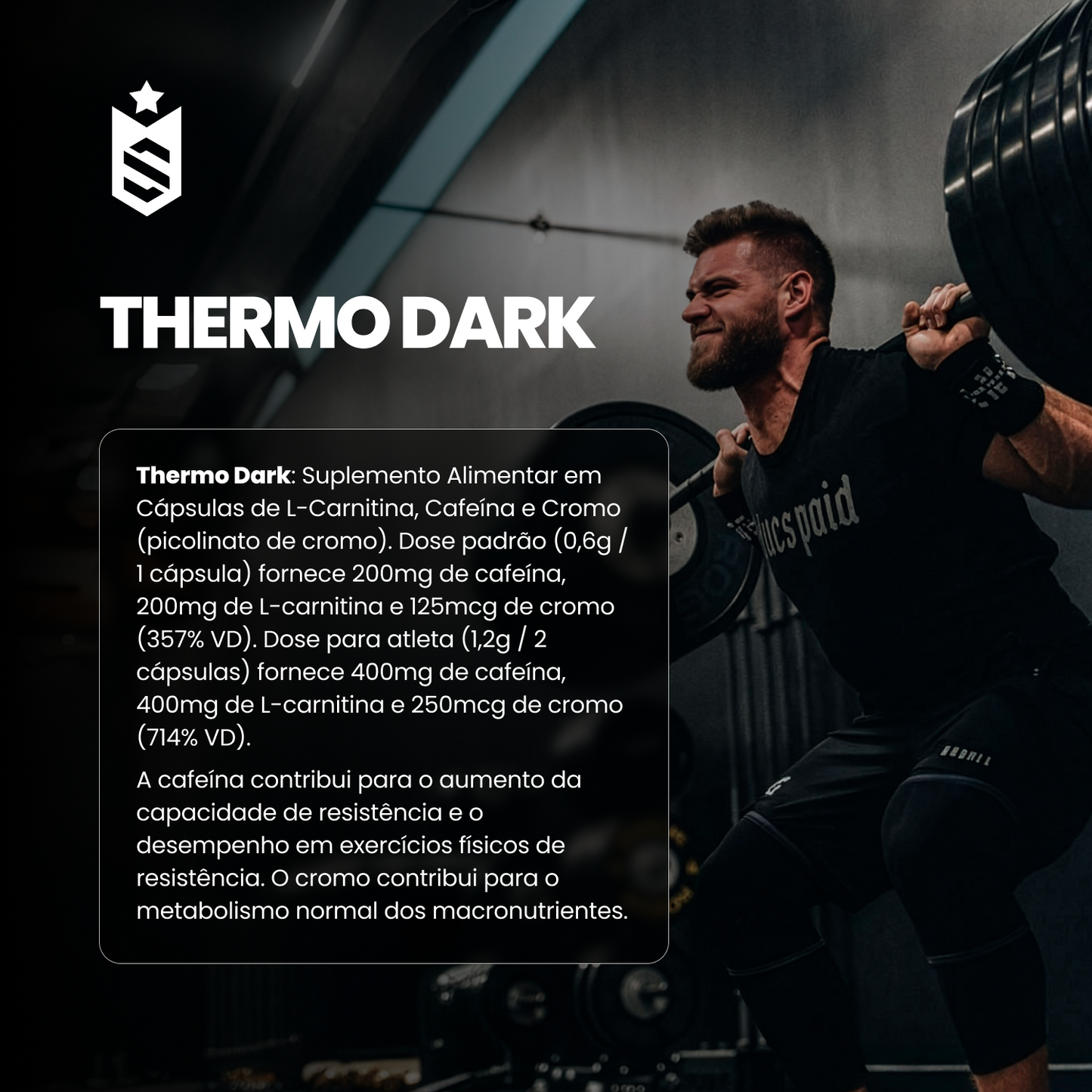 Thermo Dark Soldier Cafeína 200mg - 60 Cáps