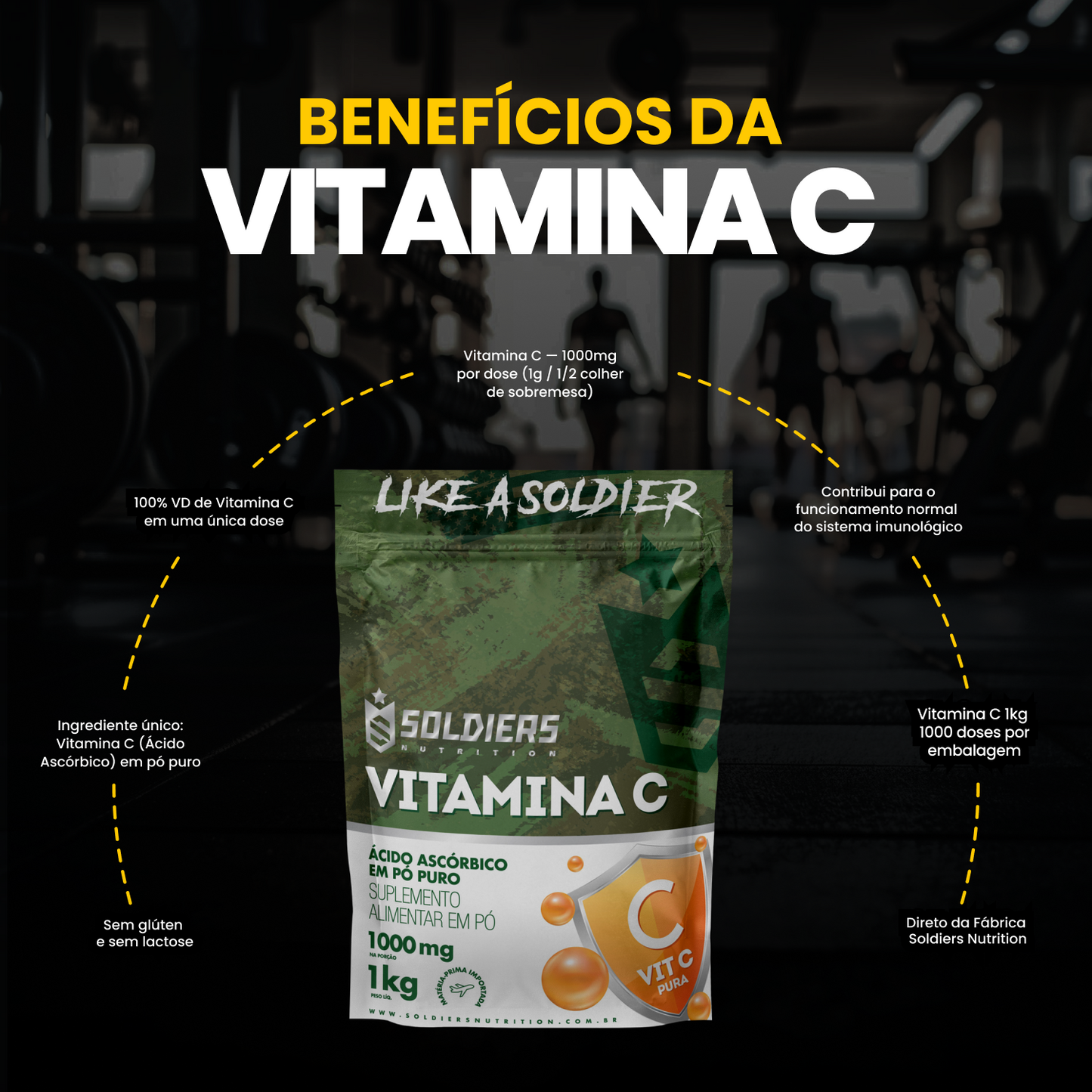 Vitamina C em Pó 1000mg - 1kg