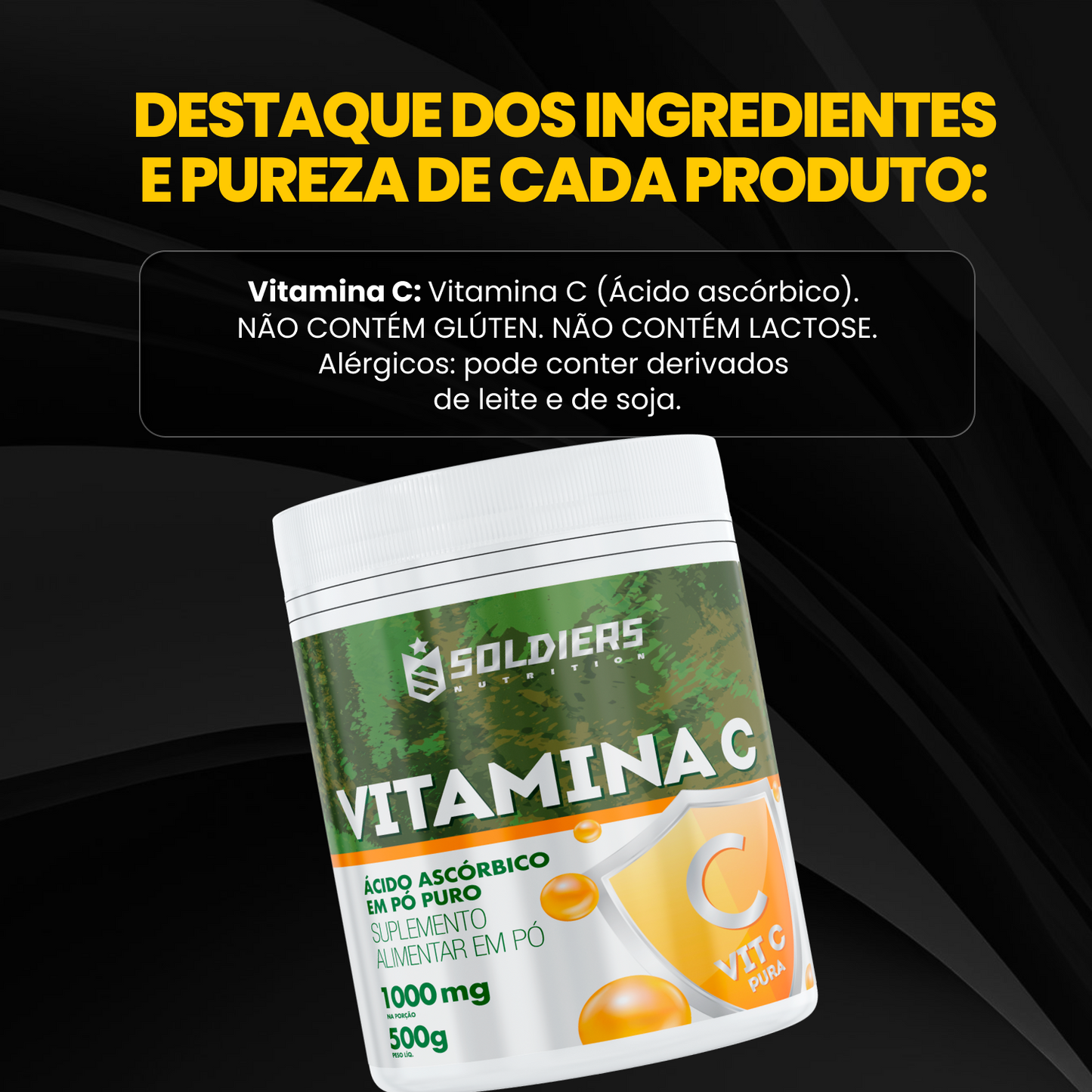 Vitamina C em Pó 1000mg - 500g