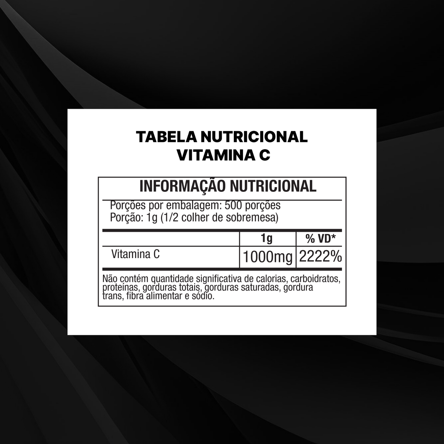 Vitamina C em Pó 1000mg - 500g