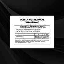 Vitamina C em Pó 1000mg - 500g