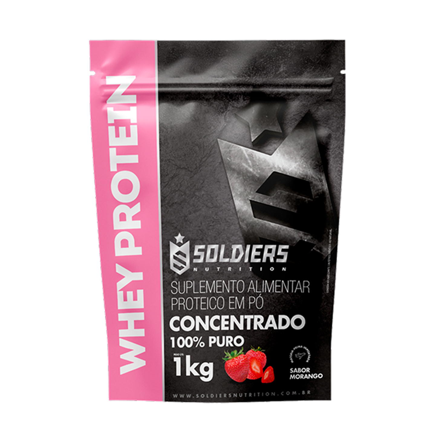 Whey Protein Concentrado 1kg - Morango