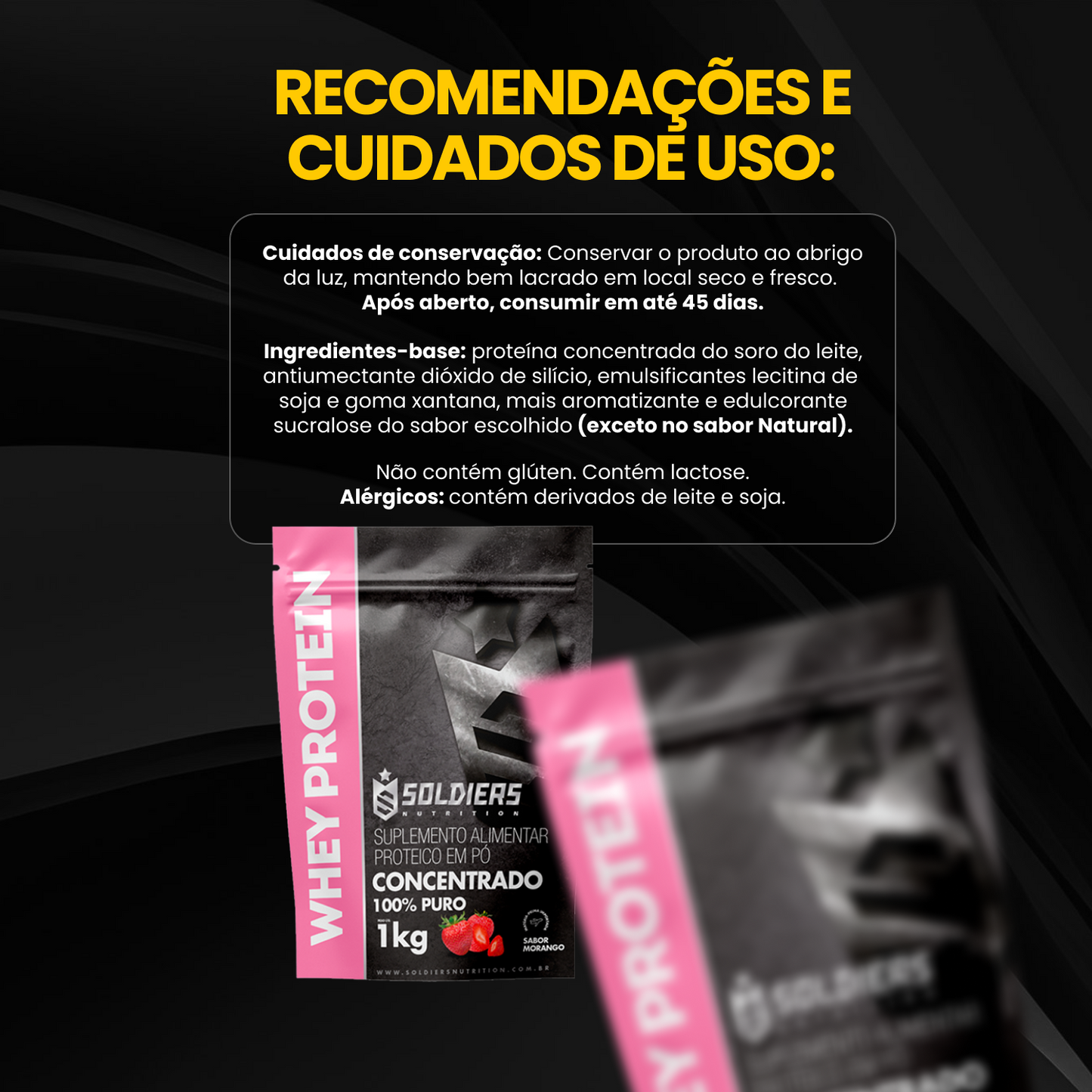 Whey Protein Concentrado 1kg - Morango
