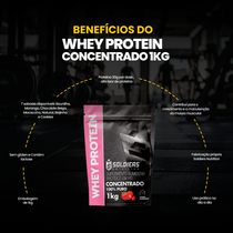 Whey Protein Concentrado 1kg - Morango
