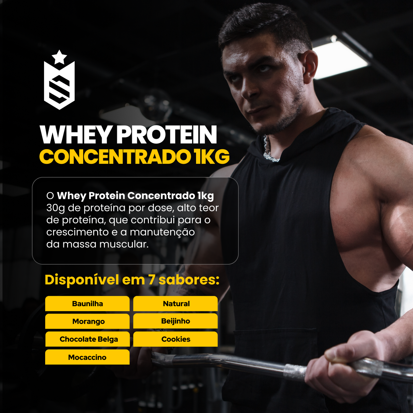 Whey Protein Concentrado 1kg - Natural