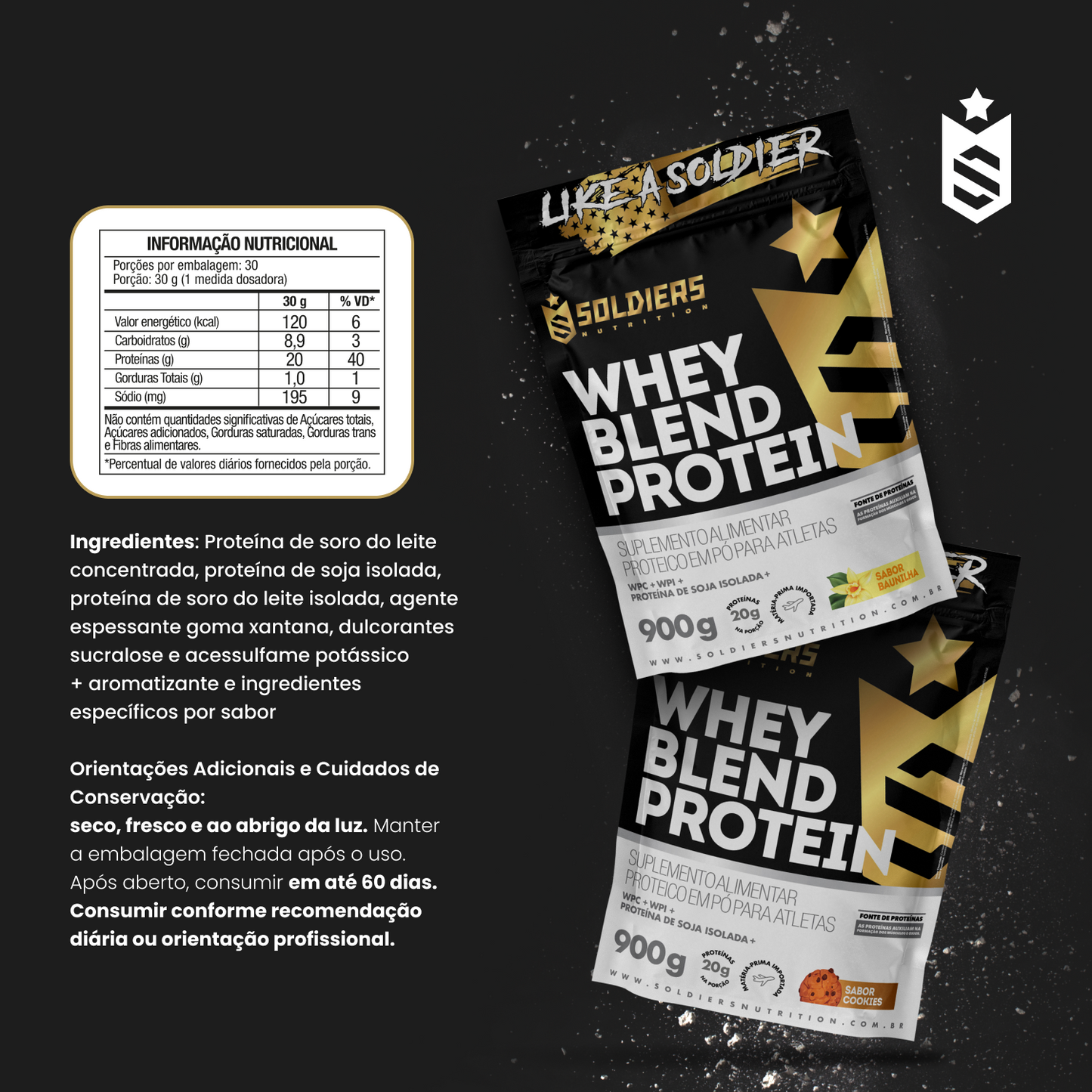 Whey Protein Blend Concentrado/Isolado 900g - Chocolate