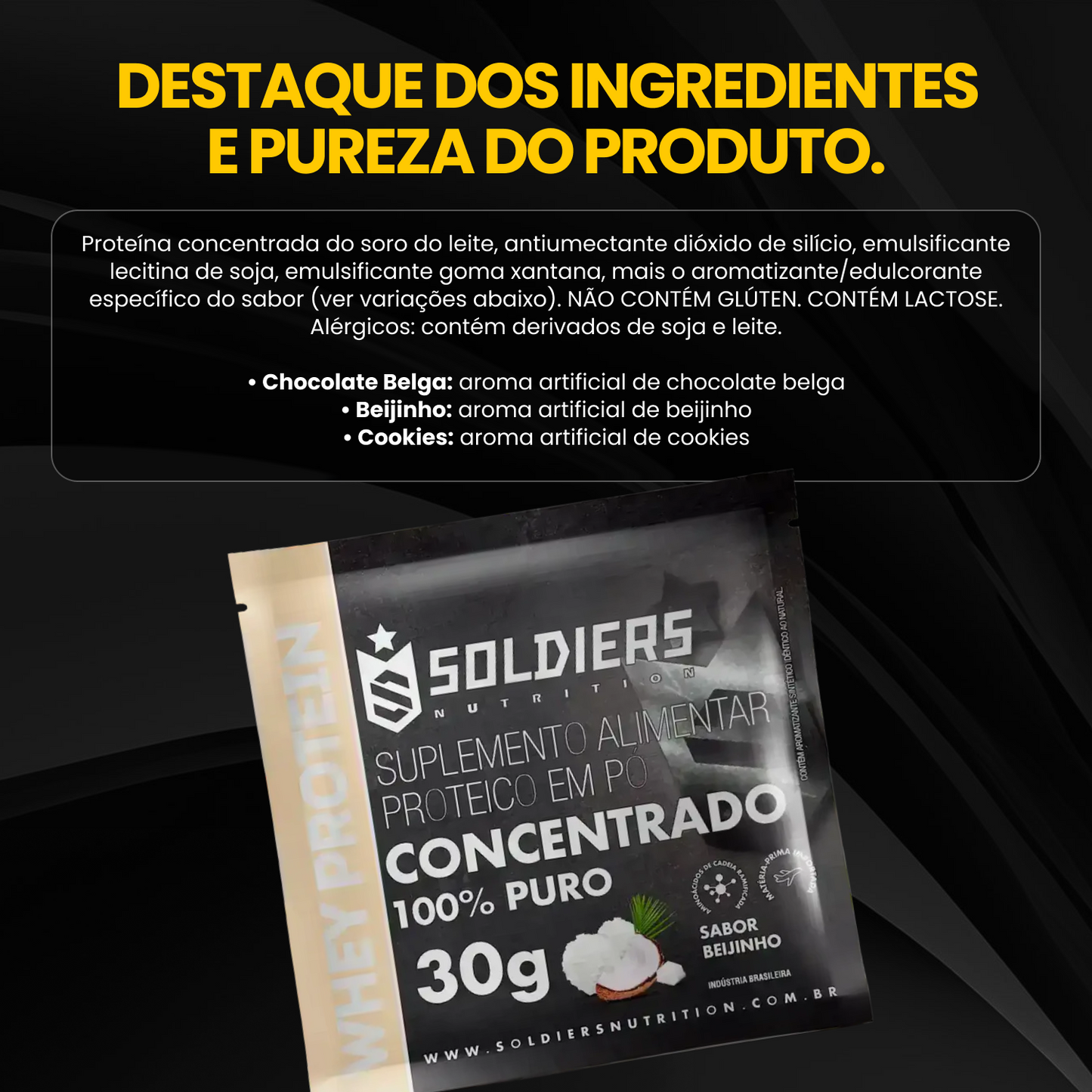 Kit Sachês Whey Protein Concentrado 30g