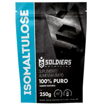 Embalagem de isomaltulose em pó 100% puro, suplemento alimentar, sabor natural, 250g.