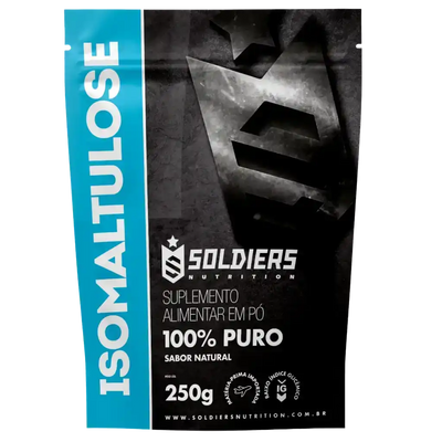 Embalagem de isomaltulose em pó 100% puro, suplemento alimentar, sabor natural, 250g.