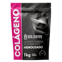 Embalagem de suplemento alimentar colágeno hidrolisado em pó, sabor natural, 1kg.