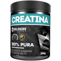 Creatina Monohidratada 300g - 100% Pura Importada - Soldiers Nutrition