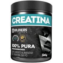 Creatina Monohidratada 300g - 100% Pura Importada - Soldiers Nutrition