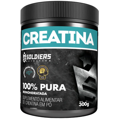 Creatina Monohidratada 300g - 100% Pura Importada - Soldiers Nutrition
