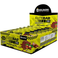 Kit: Elitebar 30g Barra De Proteína CX 12 UN - Soldiers Nutrition Sabor:Chocolate C/Avelã