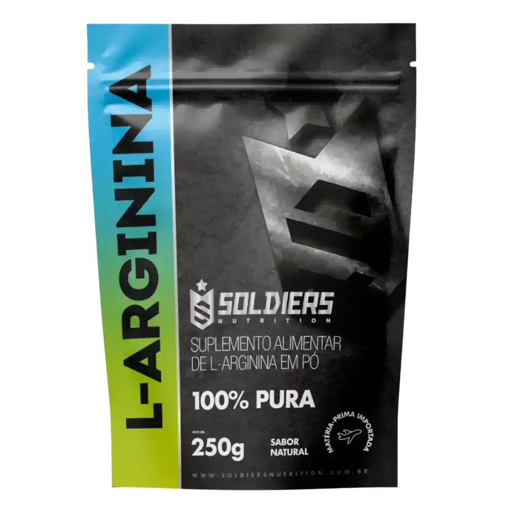 Arginina 250g - 100% Puro Importado - Soldiers Nutrition