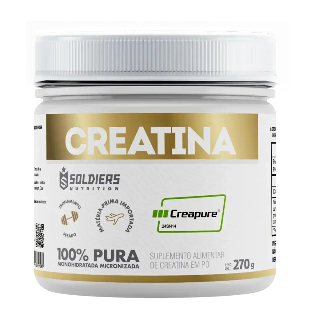 Creatina Creapure 270g - 100% Importada - Soldiers Nutrition