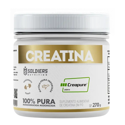Creatina Creapure 270g - 100% Importada - Soldiers Nutrition