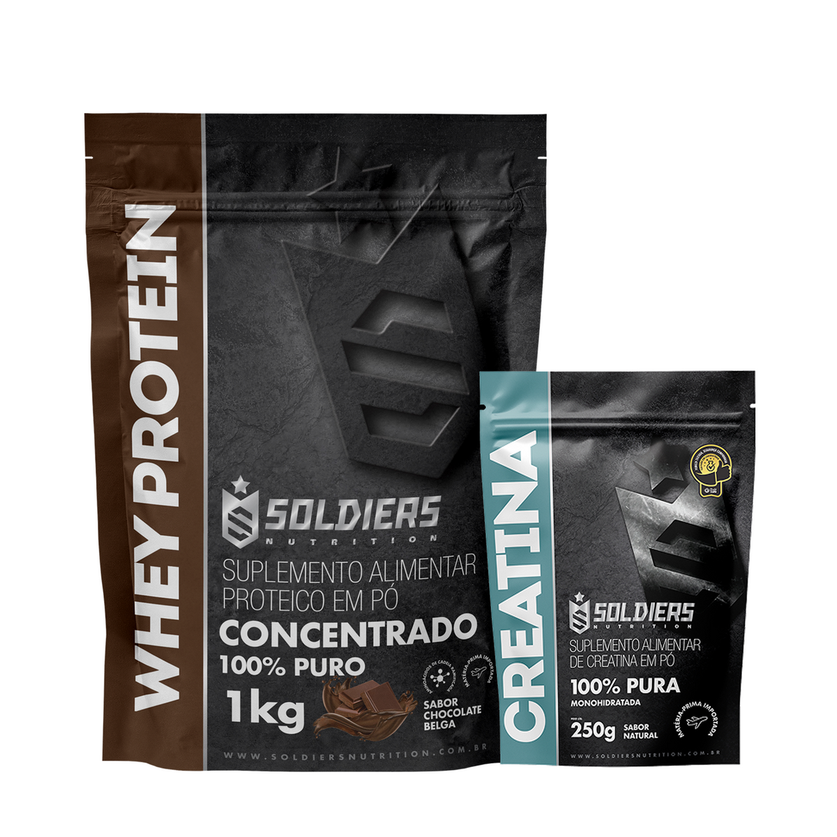 Kit Whey Protein Concentrado 1Kg + Creatina Monohidratada 250g
