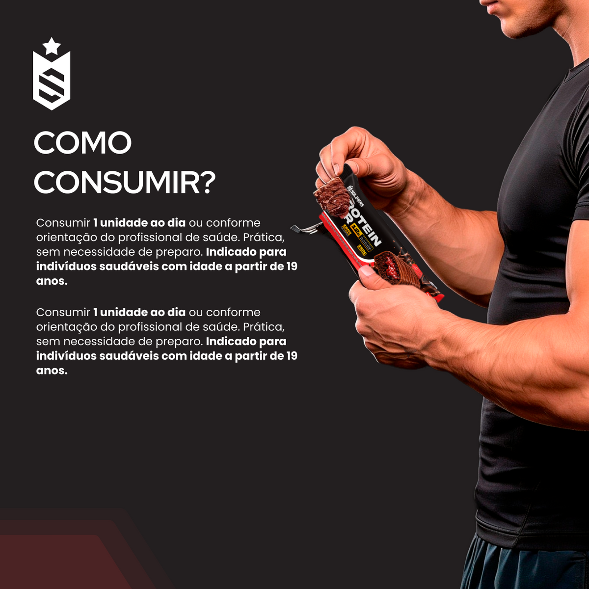 Barra de Proteína Protein Bar 40g - Kit c/03un