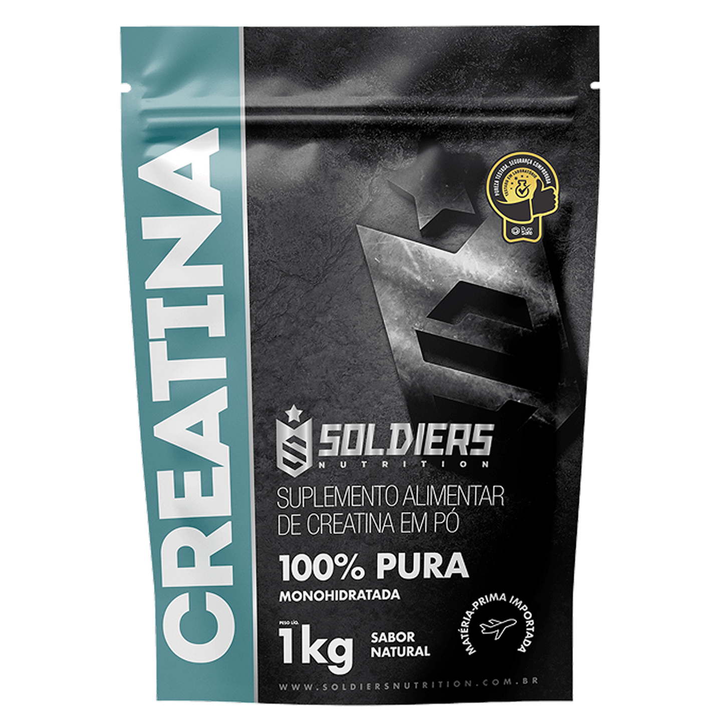 Creatina Monohidratada 1Kg - 100% Pura Importada - Soldiers Nutrition