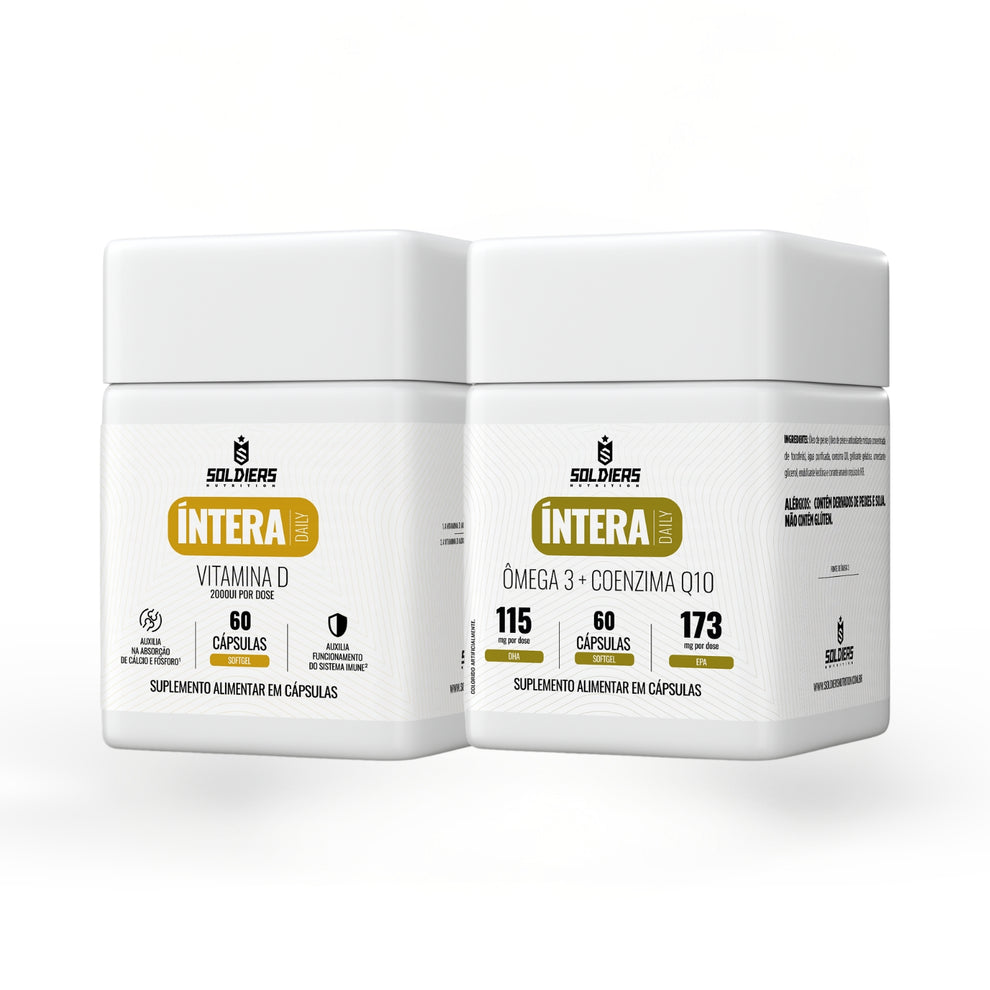 Kit: Vitamina D + Ômega 3 E Coenzima Q10 Intera Daily - Soldiers Nutrition