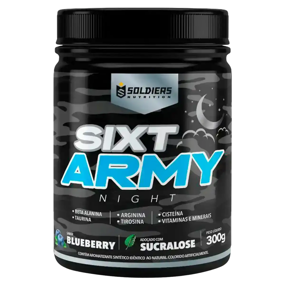 Pré-Treino Sixt Army Nigth Blueberry 300g - Soldiers Nutrition