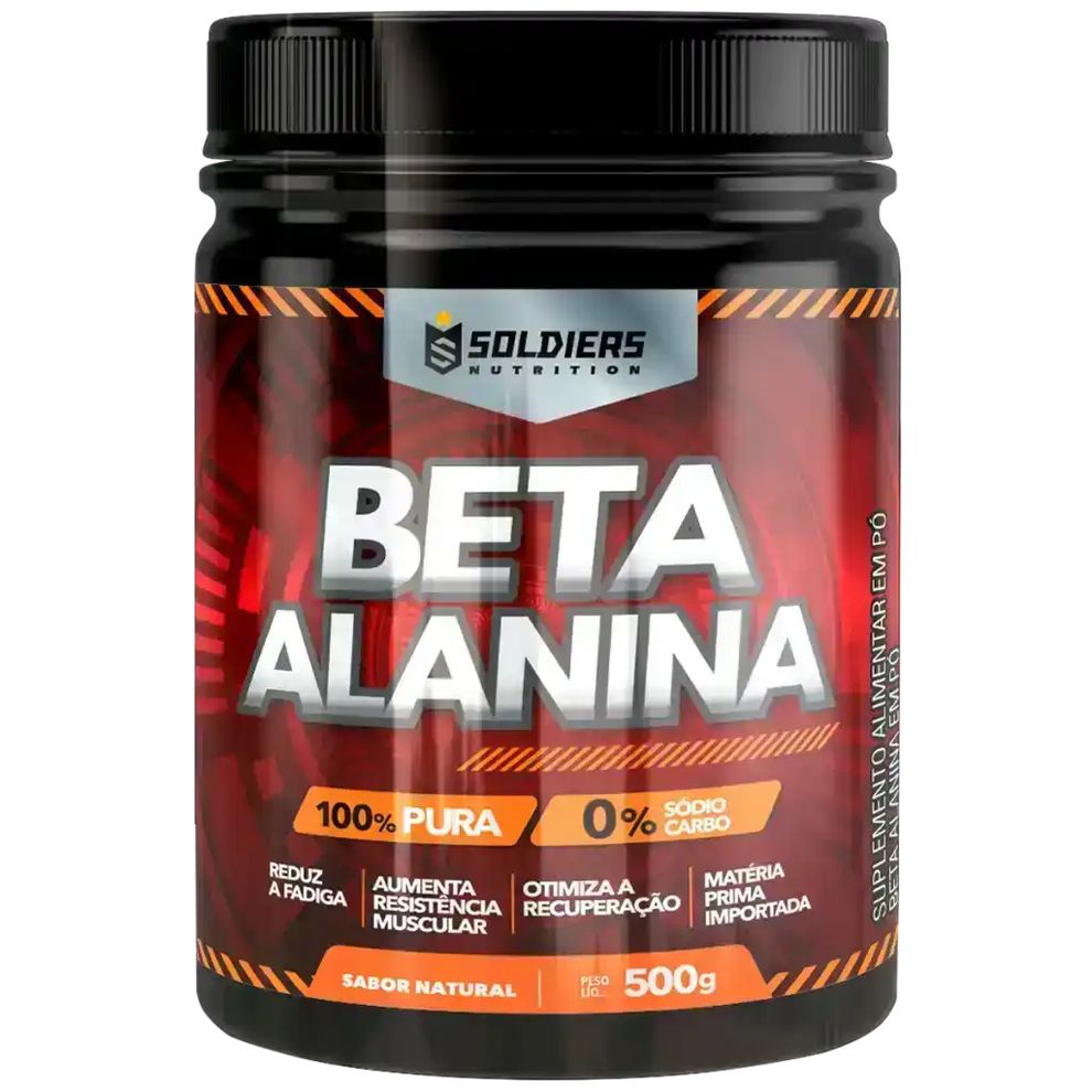 Beta Alanina 500g - 100% Puro Importado - Soldiers Nutrition