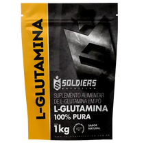 Embalagem de suplemento alimentar L-Glutamina 100% pura em pó, 1kg, sabor natural