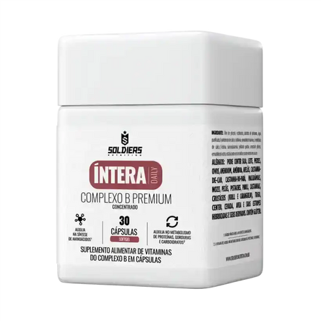 Vitámina Complexo B Premium Íntera Daily  Energia e Metabolismo - Soldiers Nutrition