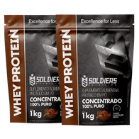 Kit Whey Protein Concentrado 2kg