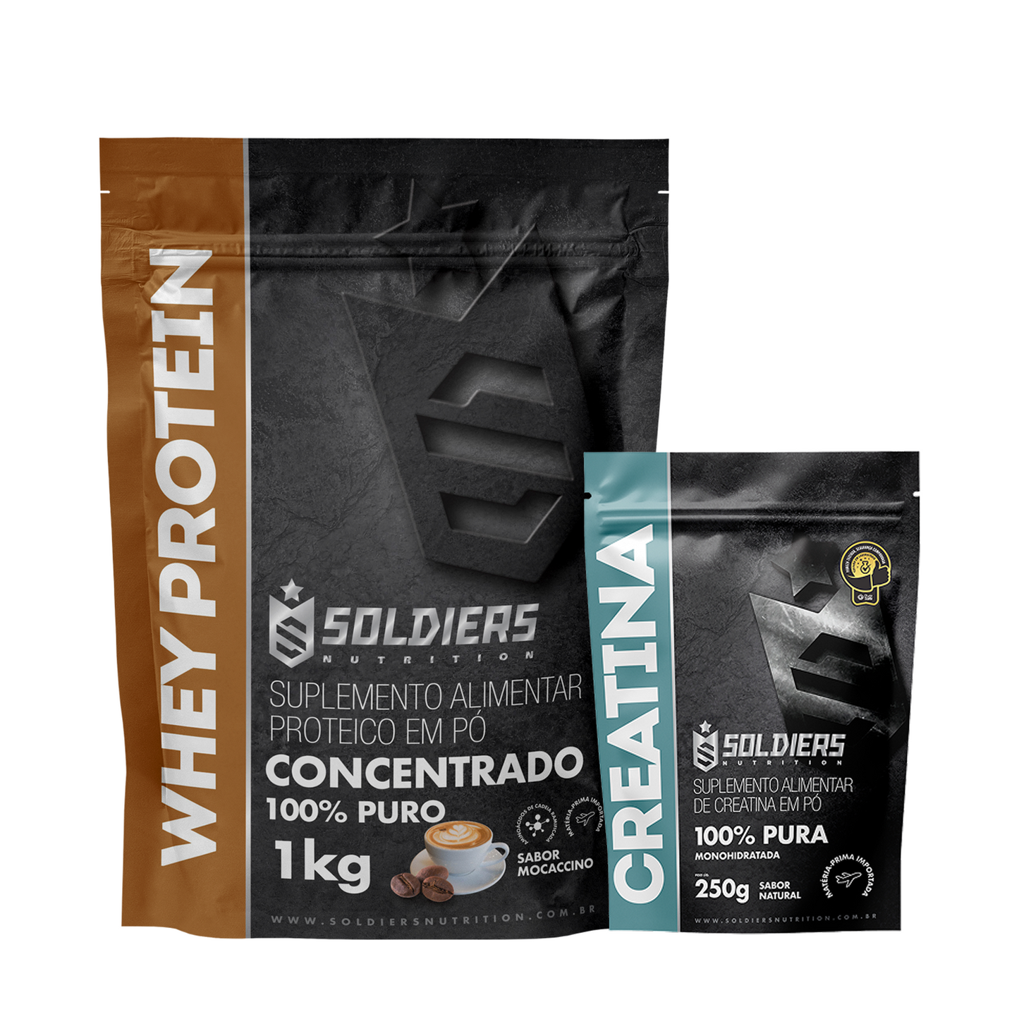 Kit Whey Protein Concentrado 1Kg + Creatina Monohidratada 250g