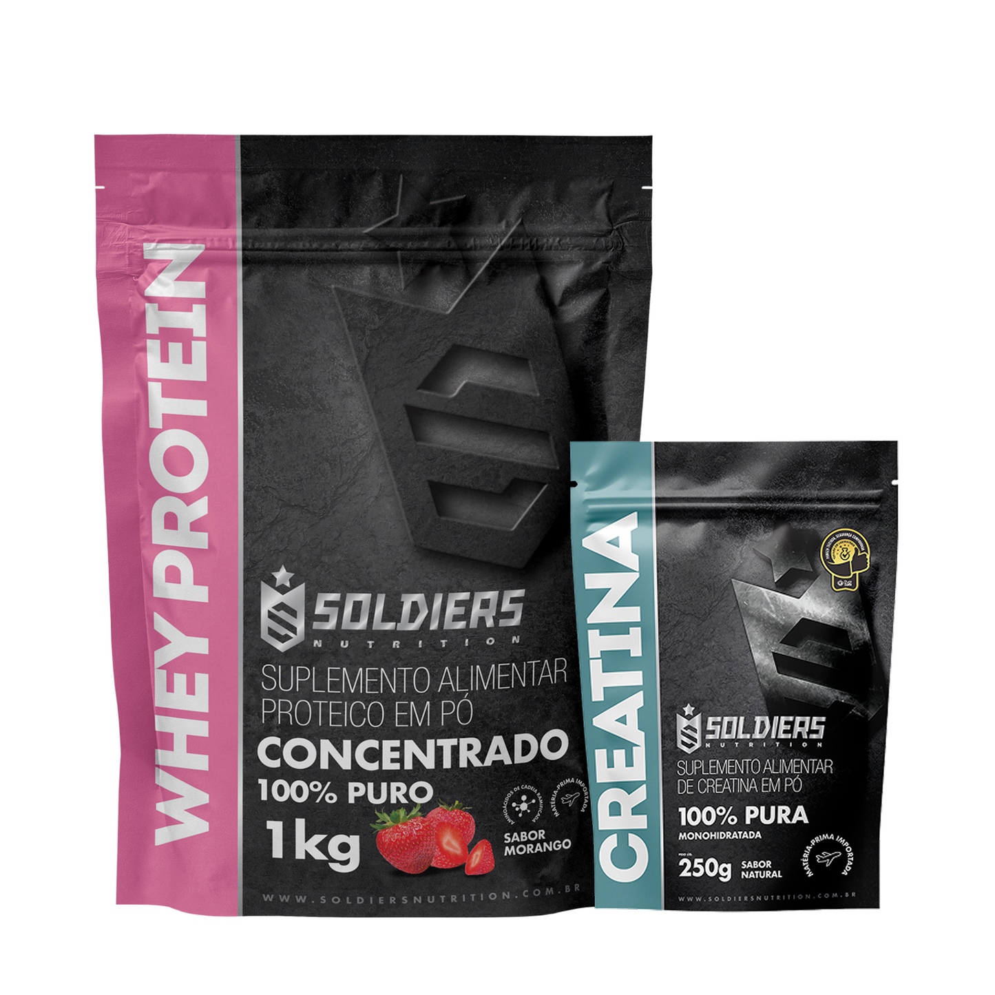 Kit Whey Protein Concentrado 1Kg + Creatina Monohidratada 250g