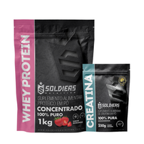 Kit Whey Protein Concentrado 1Kg + Creatina Monohidratada 250g