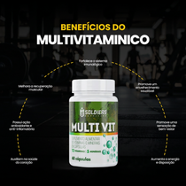 Multivitamínico 12 Vitaminas e 5 Minerais - 60 Cáps