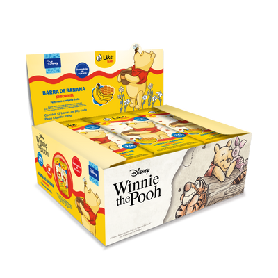 Barra Banana Mel Sem Açúcar Vegana  Caixa 3 Un - Like Kids