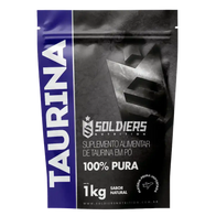 Taurina 1Kg - 100% Pura Importada - Soldiers Nutrition