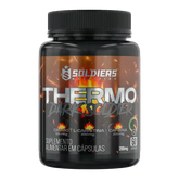 Pote de suplemento alimentar Thermo Dark Soldier, 60 cápsulas, com cromo, L-carnitina e cafeína.