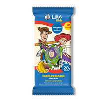 Barra Banana Cacau Sem Açúcar Vegana  Caixa 6 Un - Like Kids